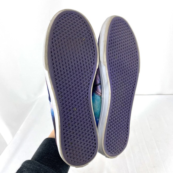 Vans Galaxy Lace Up Skate Shoes Flat Low Top Blue Purple Cosmic Space Canvas 5.5 - Picture 6 of 7
